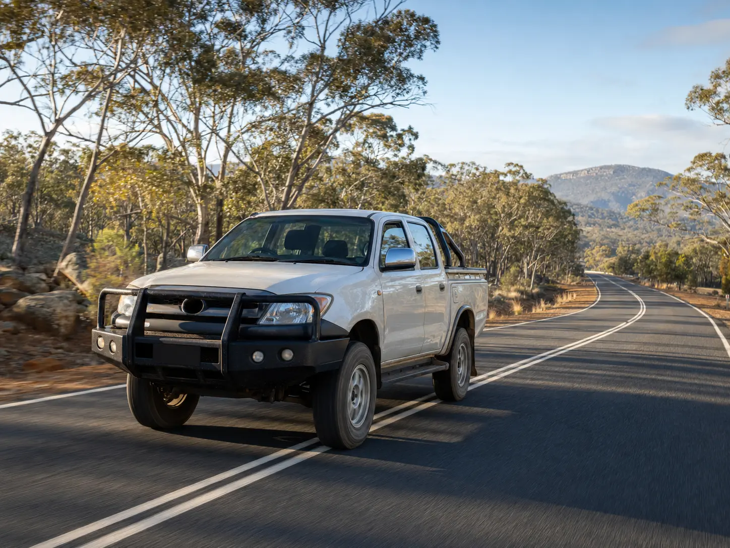Used ute on an Australian-style road